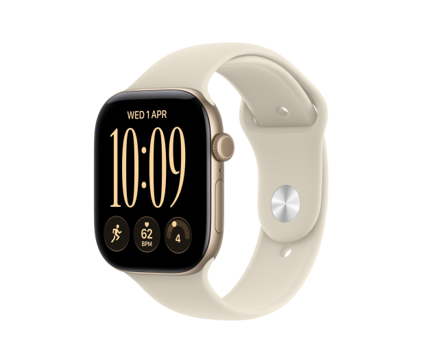 Apple Watch 12 46/Jasne złoto Alu/Piaskowy Pasek S/M 5G - 1594072 - zdjęcie